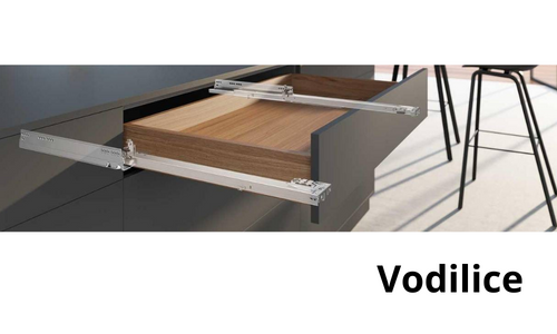 Otvorena ladica s vodilicama Hettich